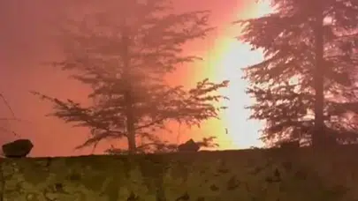 Karapınar’da korku dolu anlar...Boş ev alevlere teslim oldu!