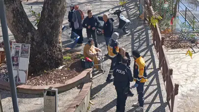 Manavgat’ta yürekleri ağıza getiren anlar! Yaşlı kadın ırmağa atlamak istedi