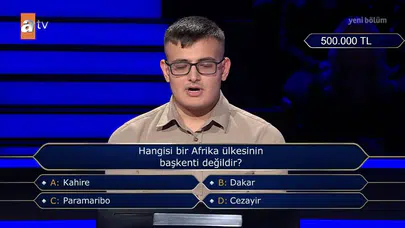 Kim Milyoner Olmak İster başkent sorusu neydi? Kahire mi, Dakar mı, Paramaribo mu, Cezayir mi?