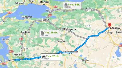 İzmir’den Ankara’ya gidecekler dikkat! Uçak 1 saat 20 dakika, karayolunda süre değişiyor