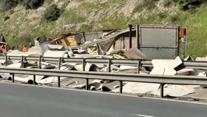 TEM’de korkutan kaza: Kocaeli İstanbul yönü trafiğe kapatıldı