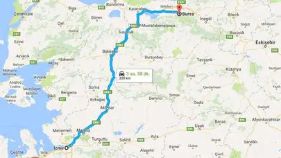 İzmir Bursa Yolculuğunda En Hızlı Rota Belli Oldu