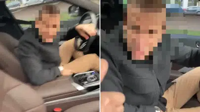 Trafikte Dehşet Anları! Hastaneden Çıkan Bebekli Aileye Tabanca Gösterdi