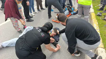 Geri manevra facia getirdi! İki kişi ölümle burun buruna...