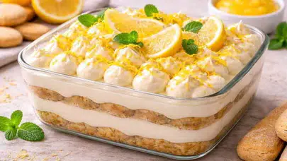 Ramazan Sofralarına Ferahlık: Limonlu Tiramisu Tarifi
