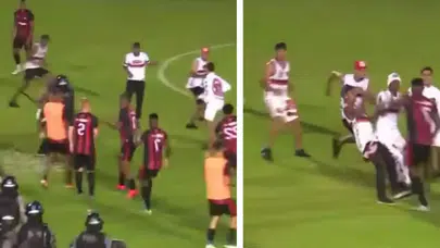 Brezilya’da Futbol Maçında Arbede! Polis Biber Gazıyla Müdahale Etti