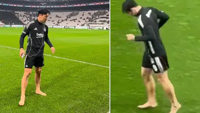 Sahaya çıplak ayakla çıktı, Rövaşata golüyle gündem oldu!