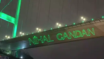 Boğaz’da Dikkat Çeken Anma! Köprüde “NİHAL CANDAN” Yazısı