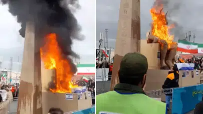 Göstericilerden Sembolik Eylem! 'Baal' Yazılı Kukla Ateşe Verildi