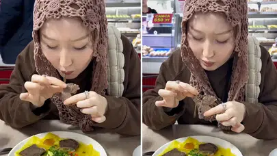 Kadın Kazakistan'da at eti yedi, tadını anlattı! Sosyal medya şoke oldu