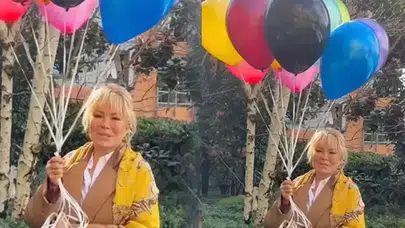 Semiramis Pekkan’dan Müjde! 'Bitti' Dedi, Balonlarla Kutladı