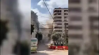 Sivil mahallede yıkım! Beyrut’ta hava saldırısının görüntüleri ortaya çıktı