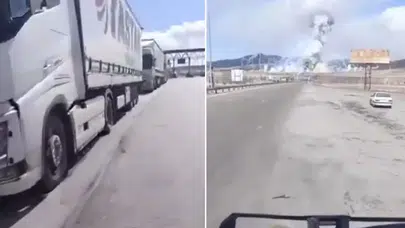 Tebriz’de Ölümle Burun Buruna! Türk Tır Şoförü Füze Anını Böyle Kaydetti