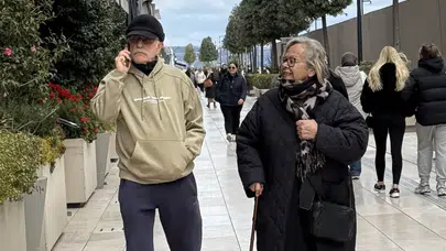 Tamer Levent Galataport İstanbul’da yürüyüş yaparken görüntülendi