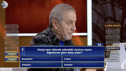 Hangi spor dalında sahadaki oyuncu sayısı diğerlerine göre daha azdır?
