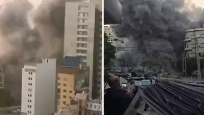 İsrail’den Beyrut’a Gece Saldırısı! Patlamalar Canlı Yayında Görüntülendi