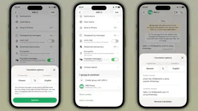 WhatsApp’tan iPhone kullanıcılarına bomba özellik: Mesajlar anında çevrilecek!