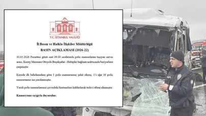 Başakşehir’de Polis Servis Aracı Bariyerlere Çarptı: 1 Şehit, 16 Yaralı