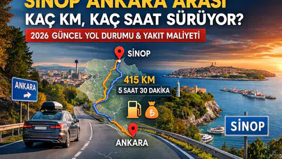 SİNOP ANKARA ARASI KAÇ KM, KAÇ SAAT SÜRÜYOR? 2026 Güncel Yol Durumu, Yakıt Maliyeti ve Ulaşım Seçenekleri