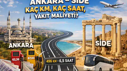 SİDE ANKARA ARASI KAÇ KM, KAÇ SAAT? 2026 Güncel Yol Tarifi, Süre, Yakıt Maliyeti ve Ulaşım Seçenekleri Ne Kadar Sürüyor?