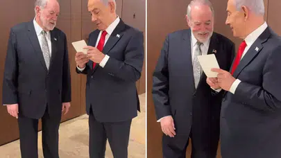 Dünya Bu Görüntüyü Konuşuyor! Netanyahu’nun Elindeki Liste Dikkat Çekti