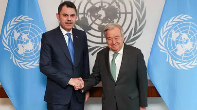 Bakan Kurum, BM Genel Sekreteri Guterres ile görüştü