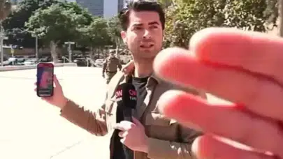 İsrail’de Türk gazeteciye müdahale anı gündem oldu!