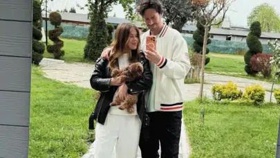 Bakmadan geçmeyin! Feyyaz Şerifoğlu ve Merve Dinçkol'dan ilk aile pozu: Karnı burnunda