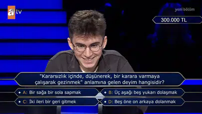 'Kararsızlık içinde, düşünerek, bir karara varmaya çalışarak gezinmek' anlamına gelen deyim hangisidir?