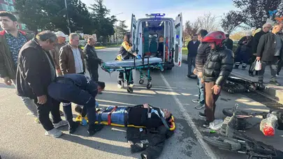 Samsun Atatürk Bulvarı'nda motosiklet ile scooter çarpıştı: 2 yaralı!