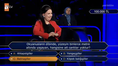 Okyanusların dibinde, yüzeyin binlerce metre altında yaşayan hangisine ait canlılar yoktur?