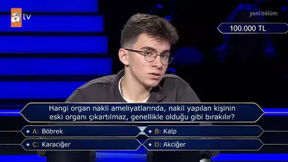 Hangi organ nakli ameliyatlarında nakil yapılan kişinin eski organı çıkartılmaz, genellikle olduğu gibi bırakılır?