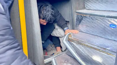 Yozgat'ta akılalmaz görüntüler: Boş otobüsün bagajından insan çıktı!