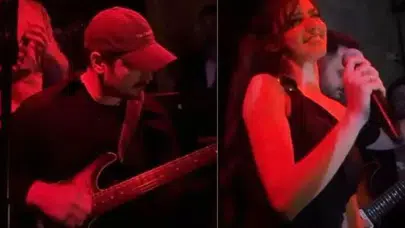 Çağatay Ulusoy sahneye çıktı! Sevgilisine yaptığı sürpriz gündem oldu