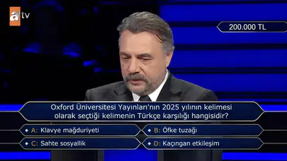 Oxford Üniversitesi yayınlarının 2025 yılının kelimesi olarak seçtiği kelimenin Türkçe karşılığı hangisidir?