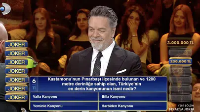 Kastamonu'nun Pınarbaşı ilçesinde bulunan ve 1200 metre derinliğe sahip olan Türkiye'nin en derin kanyonunun ismi nedir?