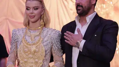 Gelin altınların altında kaldı! Fenomen Çağla Öz’ün nişanında servet dağıtıldı
