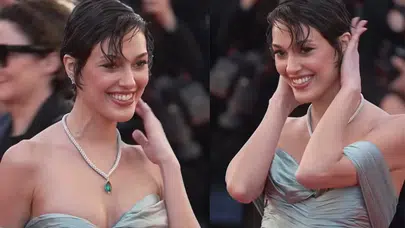 Dilan Çiçek Deniz yeni imajıyla Cannes'da boy gösterdi