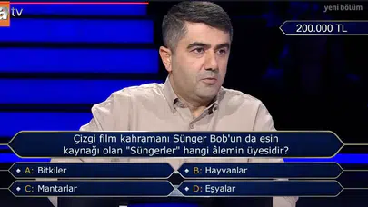 Çizgi film kahramanı Sünger Bob’un da esin kaynağı olan “Süngerler“ hangi âlemin üyesidir?