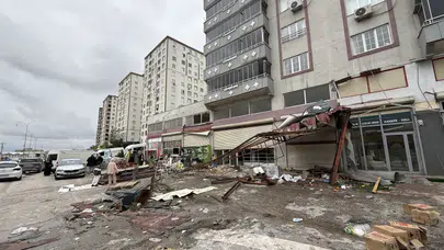 Gaziantep’te fırtınanın bilançosu ağır: Gün aydınlanınca yıkım ortaya çıktı!
