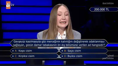 Göz merceğinin kalınlığını değiştirerek odaklanmayı sağlayan gözün damar tabakasının ön diş bölümüne verilen ad hangisidir?
