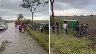 Çanakkale’de korkunç kaza: Yolcu otobüsü tarlaya uçtu, çok sayıda yaralı var