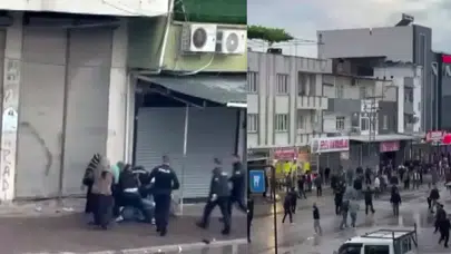 Adana'da tekme ve yumruklu kavgaya polis biber gazı ve copla müdahale etti