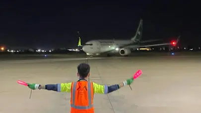 Kerkük Havalimanı'nda tarihi adım Gece uçuşları resmen başladı