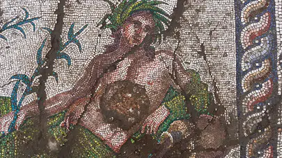 Bakan Ersoy'dan Aspendos müjdesi! Nadir görülen 'Genç Eurymedon' mozaiği bulundu