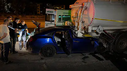 TAG Otoyolu'nda can pazarı! Tankerin altına giren araçtan acı haber