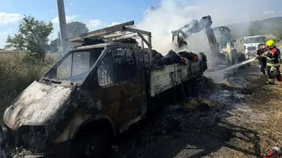 Balıkesir'de korkutan yangın: Kamyonetten ormana sıçradı!