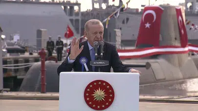 Cumhurbaşkanı Erdoğan İstanbul Tersanesi'nde açıklama yapıyor