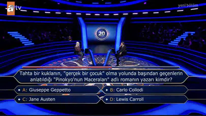 Tahta bir kuklanın, 'gerçekte bir çocuk' yolunda başından geçenlerin anlatıldığı Pinokyo'nun Maceraları adlı romanın yazarı kimdir?