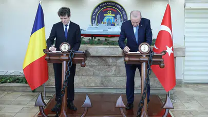 Cumhurbaşkanı Erdoğan, Romanya Cumhurbaşkanı Dan’ı kabul etti